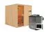 Sauna "Aleksi" SET mit Ofen BIO 9 kW Edelstahl, - 196 x 196 x 198 cm (B x T x H)