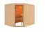 Sauna "Samu" mit bronzierter Tür - Farbe: Natur - 231 x 196 x 198 cm (B x T x H)