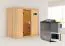 Sauna "Eeli" SET mit Ofen BIO 9 kW - 196 x 118 x 198 cm (B x T x H)