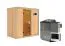 Sauna "Eeli" SET mit Ofen BIO 9 kW - 196 x 118 x 198 cm (B x T x H)