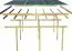 Einzelcarport Eco 2 Variante B mit 1 Einfahrtsbogen, Farbe: Natur KDI, Abmessung: 2,5 m x 5,58 m (B x T)