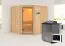 Sauna "Soley" SET mit bronzierter Tür - Farbe: Natur, Ofen BIO 9 kW - 196 x 196 x 198 cm (B x T x H)