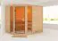 Sauna "Sunniva 3" mit bronzierter Tür - Farbe: Natur - 236 x 184 x 209 cm (B x T x H)