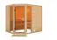 Sauna "Sunniva 3" mit bronzierter Tür - Farbe: Natur - 236 x 184 x 209 cm (B x T x H)