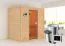 Sauna "Fynn" SET mit bronzierter Tür - Farbe: Natur, Ofen externe Steuerung easy 3,6 kW - 195 x 145 x 187 cm (B x T x H)