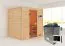 Sauna "Sjur" SET mit bronzierter Tür - Farbe: Natur, Ofen externe Steuerung easy 9 kW - 195 x 169 x 187 cm (B x T x H)