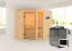Sauna "Birger" SET mit bronzierter Tür - Farbe: Natur, Ofen BIO 9 kW - 196 x 146 x 187 cm (B x T x H)