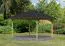 Quadratischer Pavillon SET mit schwarzen Schindeln, Farbe: Natur KDI, Grundfläche 8,8 m²