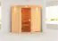 Sauna "Leevi" mit bronzierter Tür und Kranz - Farbe: Natur - 184 x 165 x 202 cm (B x T x H)