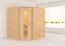 Sauna "Kirsa" mit Energiespartür - Farbe: Natur - 196 x 170 x 198 cm (B x T x H)