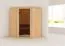 Sauna "Eetu" mit graphitfarbener Tür - Farbe: Natur - 151 x 151 x 198 cm (B x T x H)