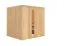 Sauna "Eemil" mit Energiespartür - Farbe: Natur - 196 x 170 x 198 cm (B x T x H)