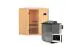 Sauna "Leevi" SET mit Klarglastür & Ofen BIO 9 kW - 170 x 151 x 198 cm (B x T x H)