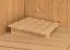 Sauna "Jarle" SET mit Klarglastür & Ofen BIO 3,6 kW - 196 x 151 x 198 cm (B x T x H)