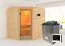 Sauna "Kirsa" SET AKTION mit bronzierter Tür & Ofen externe Steuerung easy 9 KW - 196 x 170 x 198 cm (B x T x H)