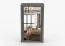 1,2 Meter breiter Schiebetürenschrank / Kleiderschrank mit Spiegel Grau | Biokovo 07 | 215 x 120 x 64 cm | 2 Türen | 7 Fächer |  Einfarbig | eckig