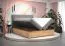 Elegantes Doppelbett mit weichen Veloursstoff Pilio 24, Farbe: Grau / Eiche Golden Craft - Liegefläche: 160 x 200 cm (B x L)