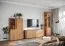 Wohnzimmer Komplett - Set A Sienne, 4-teilig, Massivholz Wildeiche, push-to-open, gebürstet und geölt, inklusive LED-Beleuchtung