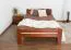 Einzelbett/ Gästebett "Easy Premium Line" K4, 120 x 200 cm Buche Vollholz massiv kirschrot lackiert