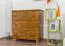 Kommode Kiefer massiv Vollholz Eichefarben 001 - Abmessung 80 x 80 x 42 cm (H x B x T)