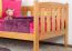 Kinderbett / Juniorbett Kiefer massiv Vollholz Erlefarben 96, inkl. Lattenrost - 90 x 160 cm (B x L)