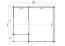 Gartenhaus G288 Carbongrau inkl. Fußboden - 44 mm Blockbohlenhaus, Grundfläche: 21,28 m², Satteldach