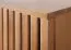 Vitrine Slatina 02, Farbe: Eiche / Schwarz, teilmassiv - Abmessungen: 203 x 91 x 45 cm (H x B x T)