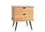 Nachtkommode Rolleston 05 Wildeiche massiv geölt - Abmessungen: 57 x 50 x 41 cm (H x B x T)