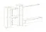 Schlichte Wohnwand Balestrand 243, Farbe: Grau - Abmessungen: 180 x 330 x 40 cm (H x B x T), mit Push-to-open Funktion