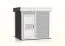 Außensauna / Outdoorsauna 40 mm | Bausatz | für bis zu 5 Personen | Farbe: Grau / Weiß | Außenmaße (B x T): 254  x 204 cm Abbildung