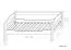 Kinderbett 90 x 200 cm mit Ausziehbett 90 x 190 cm | Massivholz: Buche | Weiß Lackiert | inkl. 2. Liegeplatz 90 x 190 cm ausziehbar und 2 Rollrost Abbildung