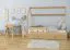 Bettrahmen für Kinder / Kinderbett 80 x 160 cm | Massivholz: Kiefer | Natur Lackiert Abbildung