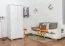 Landhaus-Stil Kiefer-Kleiderschrank, Farbe: Weiß 190x90x60 cm Abbildung