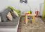 Beistelltisch Couchtisch Kiefer massiv Farbe: Natur 60x65x65 cm Abbildung