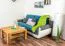 Wohnzimmertisch Eiche Massivholz Farbe: Natur 50x80x80 cm Abbildung