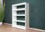 Regal, Küchenregal, Wohnzimmerregal, Bücherregal - 33,5 cm breit, Buche Holz-Massiv, Farbe: Weiß Abbildung