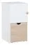Jugendzimmer - Kommode Skalle 15, Farbe: Weiß / Hellbraun - Abmessungen: 94 x 47 x 49 cm (H x B x T)