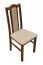 Gepolsterter Esszimmer Stuhl Twer mit Sitzpolster aus T-25 Schaum, Polsterung aus PES,  Buchenholz in Nuss, Klassische Optik, Sitzhöhe von 47 cm