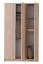 Kleiderschrank / Drehtürenschrank mit drei Türen Kovin 07, Farbe: Eiche Sonoma, eine Kleiderstange, fünf Fächer, Maße: 205 x 120 x 52 cm, für Schlafzimmer