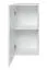 Wohnzimmerwand modern Volleberg 39, Farbe: Weiß / Grau - Abmessungen: 140 x 250 x 40 cm (H x B x T), mit blauer LED-Beleuchtung