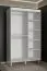 Schlichte Kleiderschrank mit fünf Fächern Jotunheimen 87, Farbe: Weiß - Abmessungen: 208 x 120,5 x 62 cm (H x B x T)