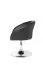 Drehbarer Loungesessel Apolo 132, Farbe: Schwarz / Chrome, mit bequemer Sitzfläche