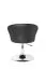 Drehbarer Loungesessel Apolo 132, Farbe: Schwarz / Chrome, mit bequemer Sitzfläche