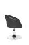 Drehbarer Loungesessel Apolo 132, Farbe: Schwarz / Chrome, mit bequemer Sitzfläche