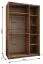 Kleiderschrank / Schiebetürenschrank | 245,5 x 150 x 64 cm | Spiegel | Soft-Close-Funktion | 2 Kleiderstangen | 2 Schiebetüren | 6 Fächer | Farbe: Weiß