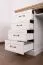 Schreibtisch Badile 17, Farbe: Kiefer Weiß / Braun - 80 x 147 x 55 cm (H x B x T)