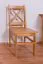 Stuhl Kiefer massiv Vollholz Erlefarben Junco 246 - Abmessungen: 94 x 42,5 x 43 cm (H x B x T)
