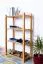Schuhregal Buche Vollholz massiv Erlefarben Junco 223 - Abmessungen: 100 x 58 x 28 cm (H x B x T)