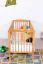 Gitterbett / Kinderbett Kiefer massiv Vollholz Erlefarben 103, inkl. Lattenrost - 60 x 120 cm (B x L) 