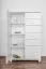 Kommode Kiefer massiv Vollholz weiß lackiert Junco 155 – Abmessung 140 x 90 x 42 cm
